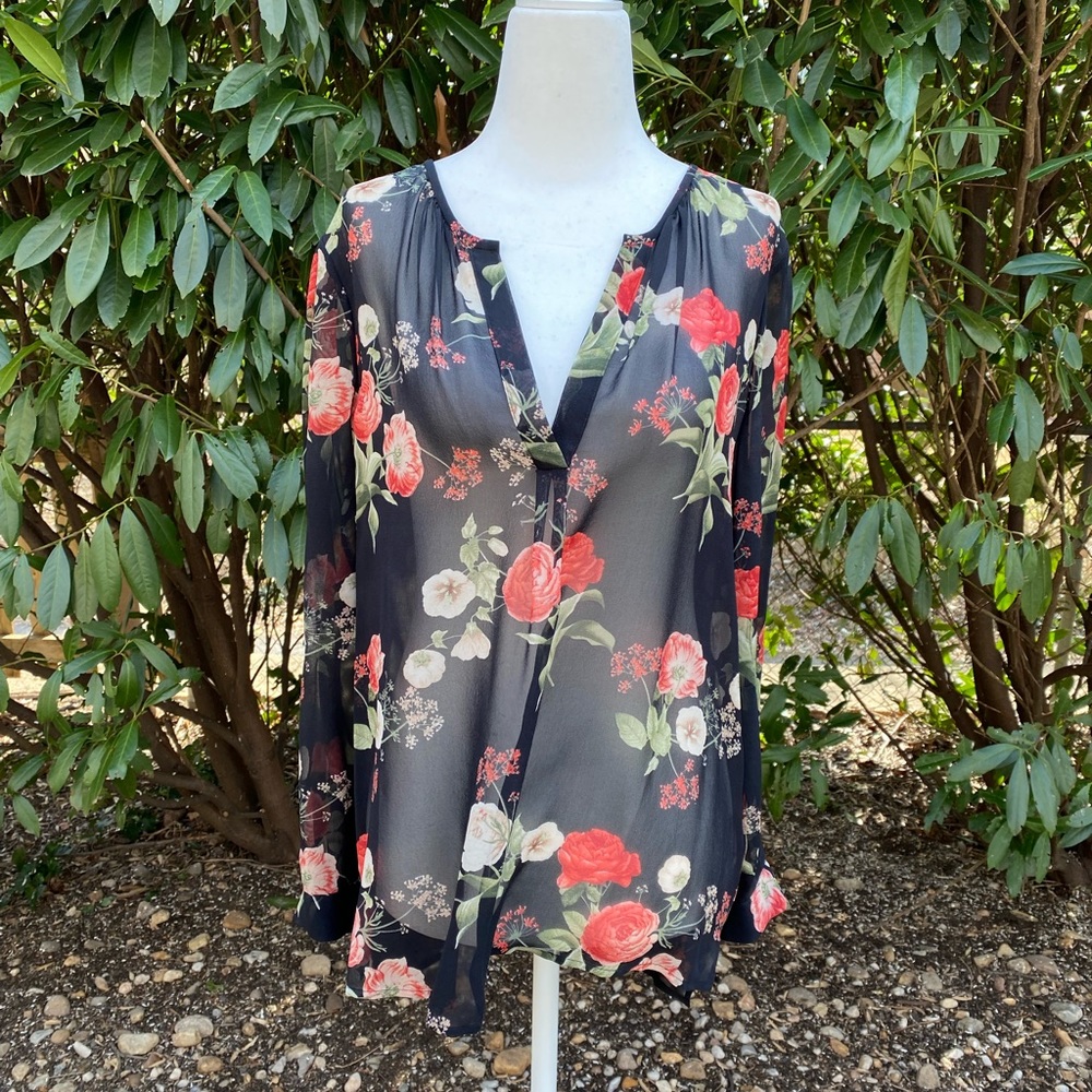 Joie floral silk blouse